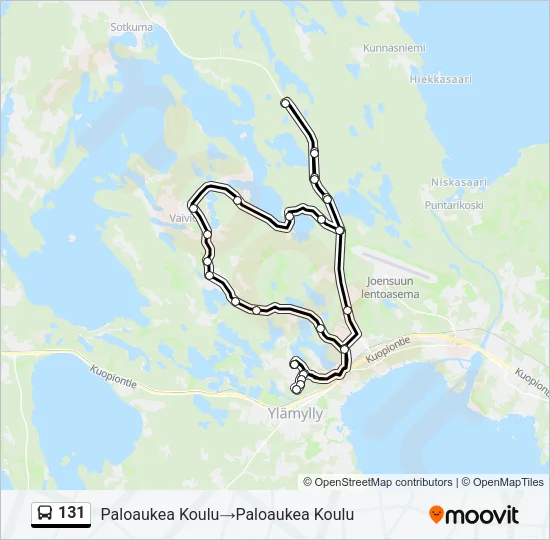 131 Bus Line Map