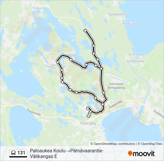 131 Bus Line Map