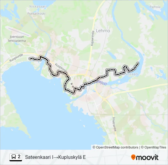 2 Bus Line Map