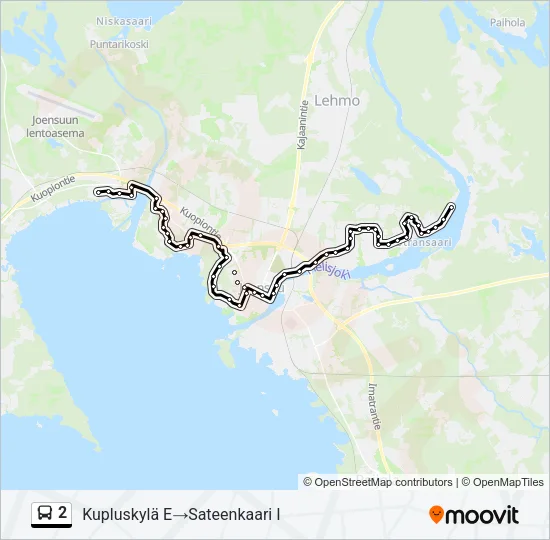 2 Bus Line Map