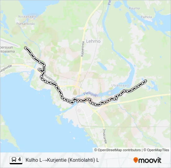 4 Bus Line Map