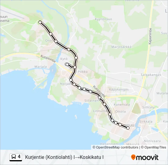 4 Bus Line Map