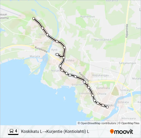 4 Bus Line Map