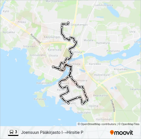 3 Bus Line Map