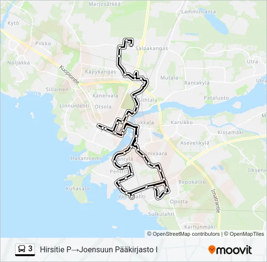 3 Bus Line Map