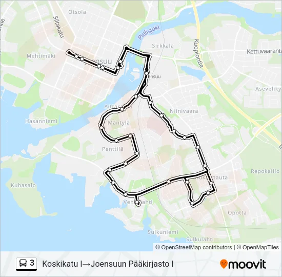 3 Bus Line Map