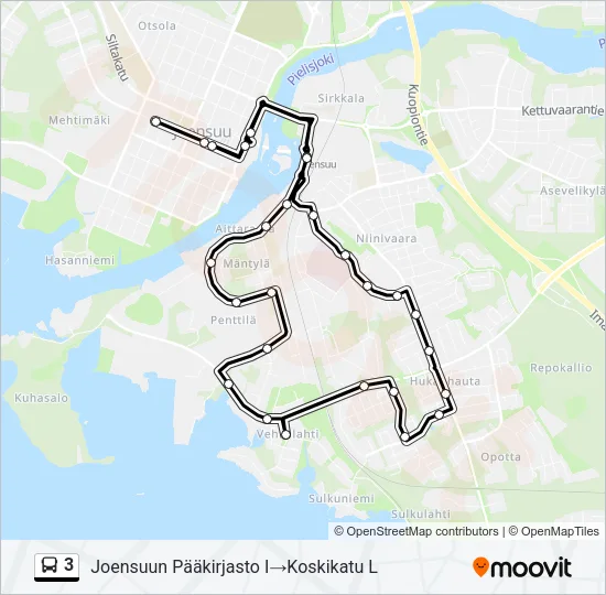 3 Bus Line Map