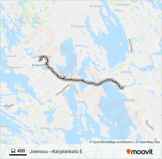 400 Bus Line Map