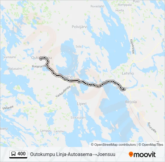 400 Bus Line Map