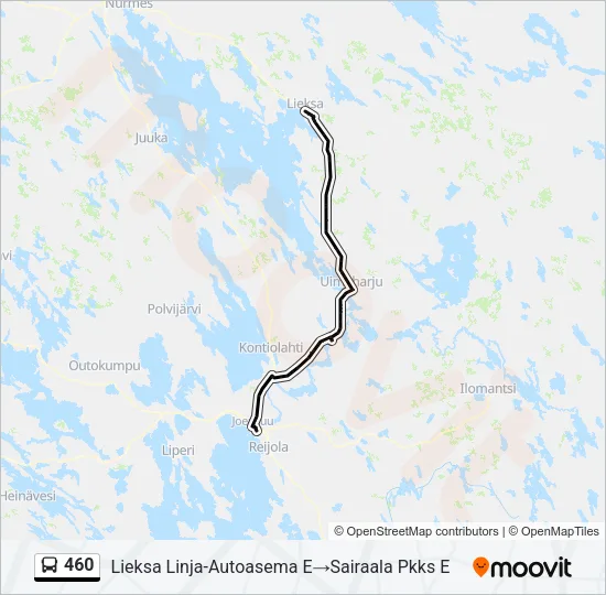 460 Bus Line Map