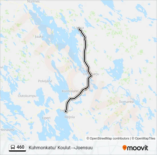 460 Bus Line Map