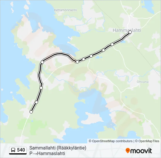 540 Bus Line Map