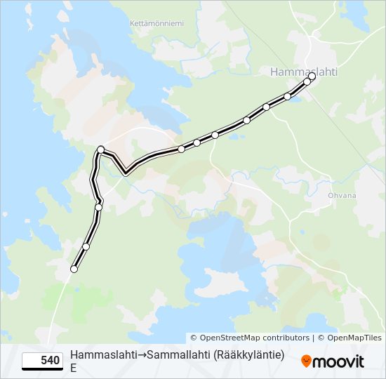 540 bus Line Map