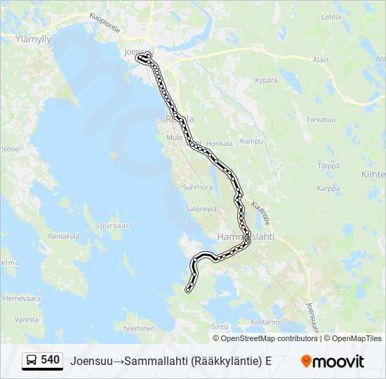 540 bus Line Map