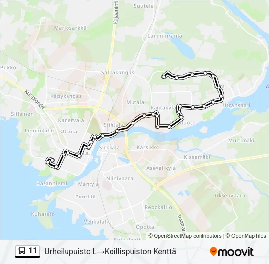 11 Bus Line Map