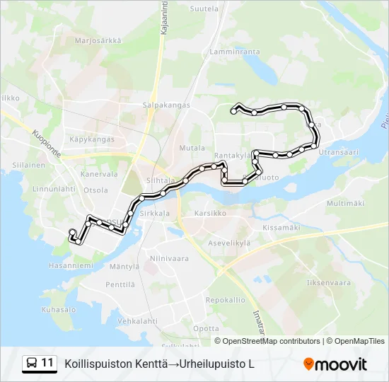 11 Bus Line Map