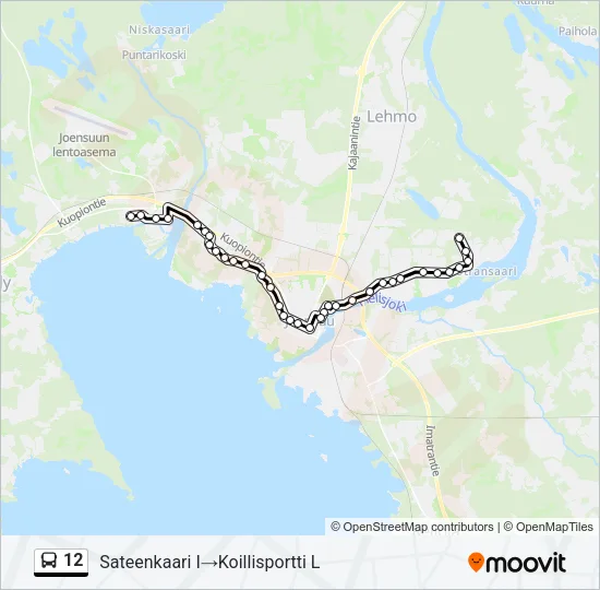12 Bus Line Map