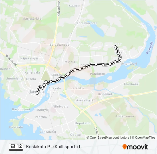 12 Bus Line Map