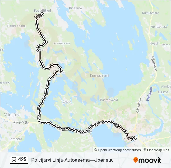 425 Bus Line Map