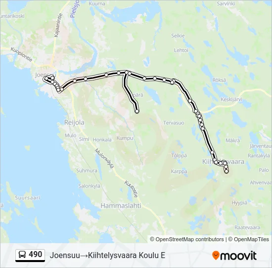 490 Bus Line Map