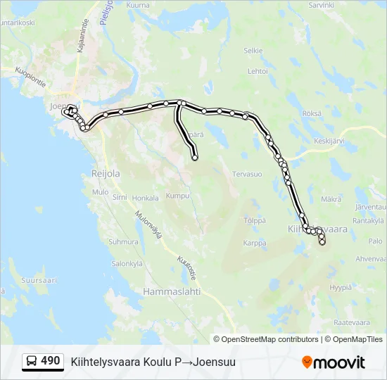 490 Bus Line Map
