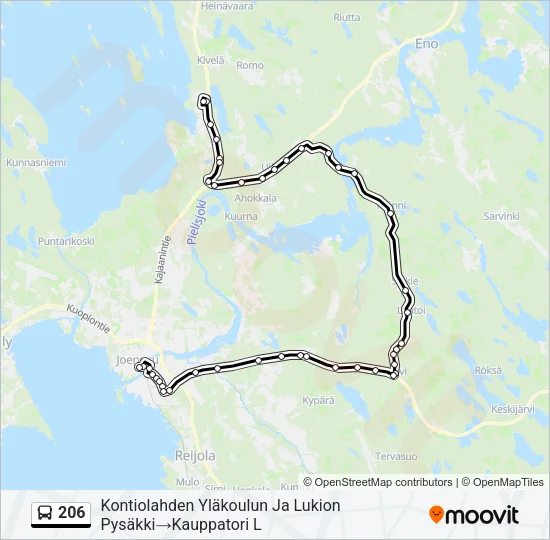 206 Bus Line Map