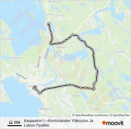 206 Bus Line Map
