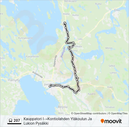 207 Bus Line Map
