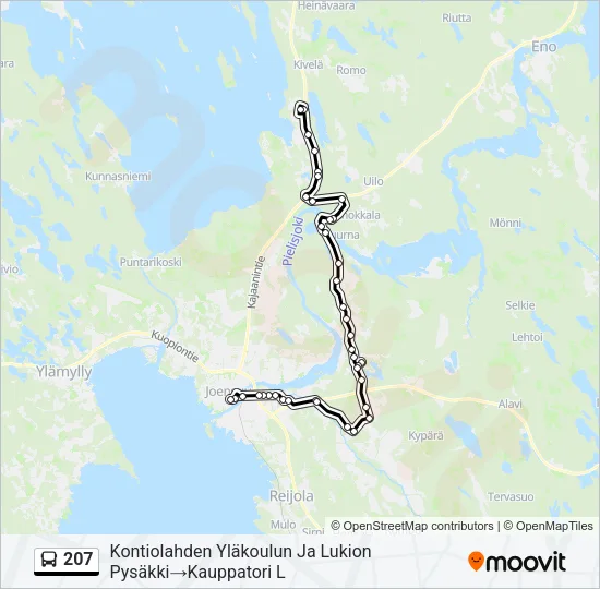 207 Bus Line Map