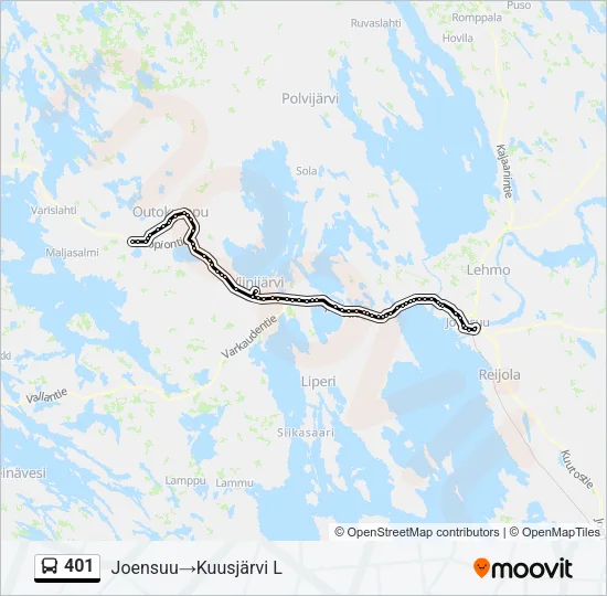 401 Bus Line Map
