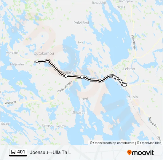 401 Bus Line Map