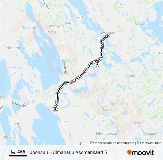 465 Bus Line Map
