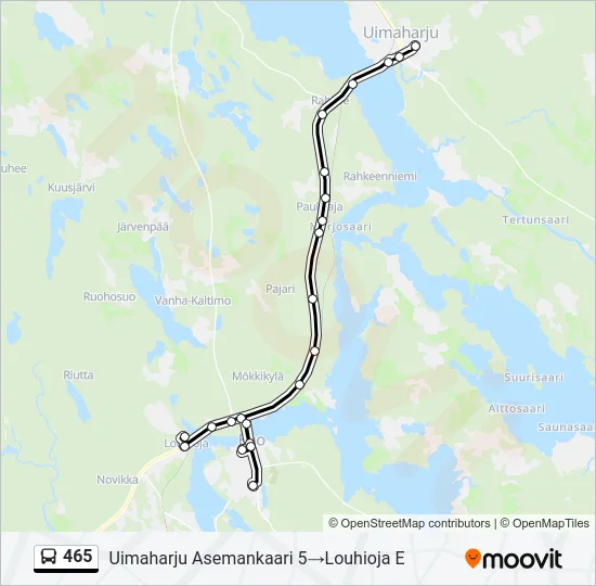 465 Bus Line Map