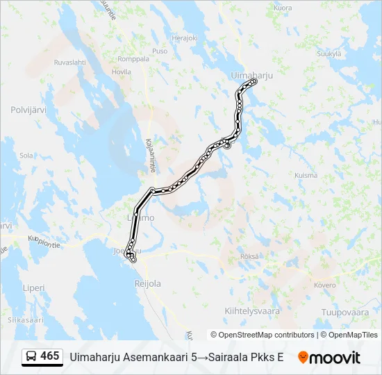 465 Bus Line Map