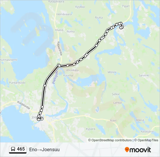 465 Bus Line Map