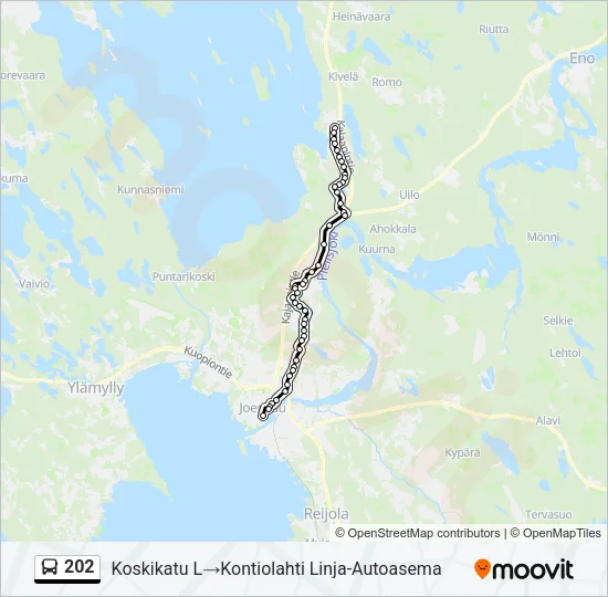 202 Bus Line Map