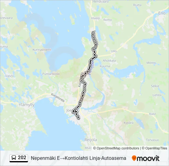 202 Bus Line Map