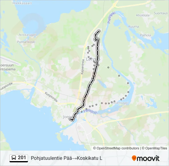 201 Bus Line Map