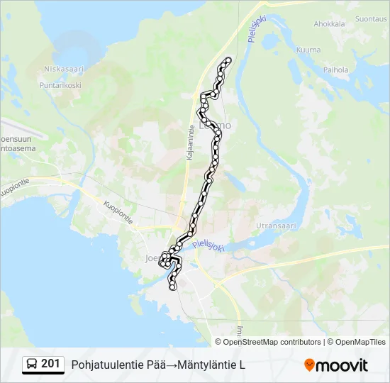 201 Bus Line Map