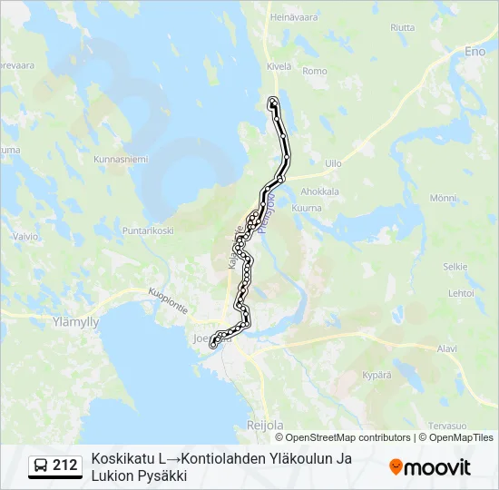 212 Bus Line Map