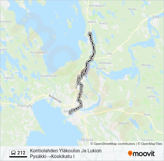 212 Bus Line Map