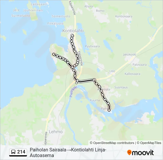 214 Bus Line Map