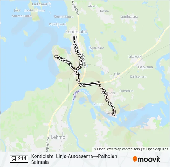 214 Bus Line Map