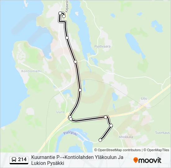 214 Bus Line Map