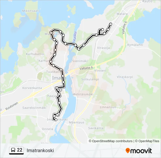 22 Bus Line Map