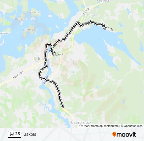 23 Bus Line Map