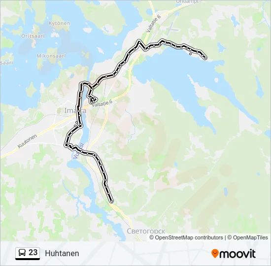 23 Bus Line Map