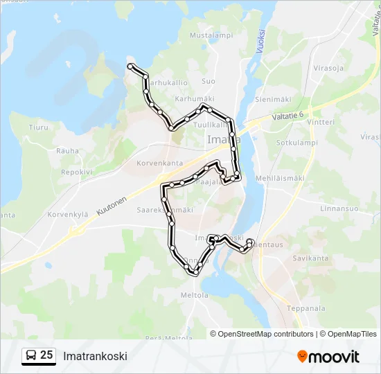 25 Bus Line Map