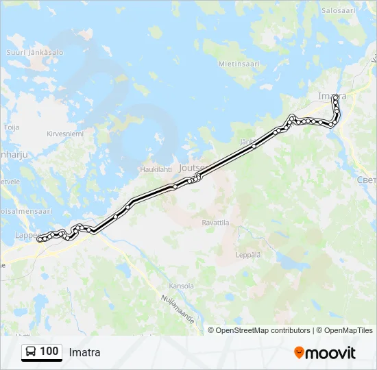 100 Bus Line Map