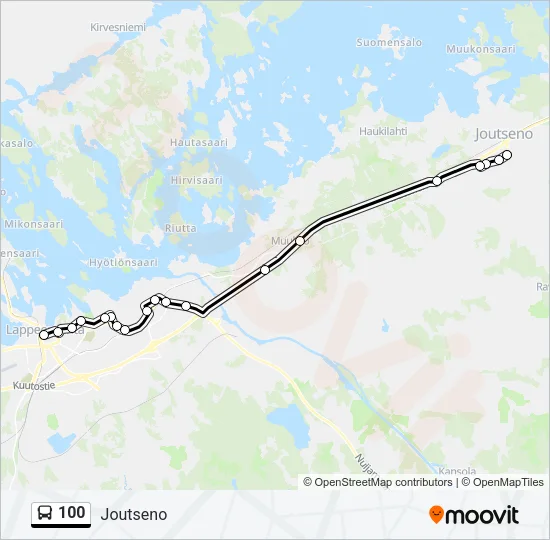 100 Bus Line Map